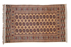 4x6.5 Vintage Pakistani Bokhara Design Rug