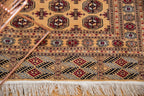 4x6.5 Vintage Pakistani Bokhara Design Rug