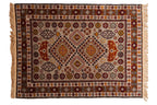 4x5.5 Vintage Romanian Shirvan Design Rug