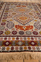 4x5.5 Vintage Romanian Shirvan Design Rug