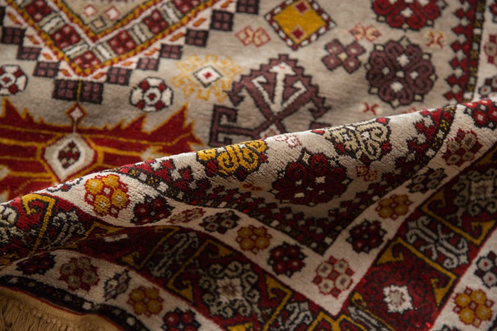 4x5.5 Vintage Romanian Shirvan Design Rug