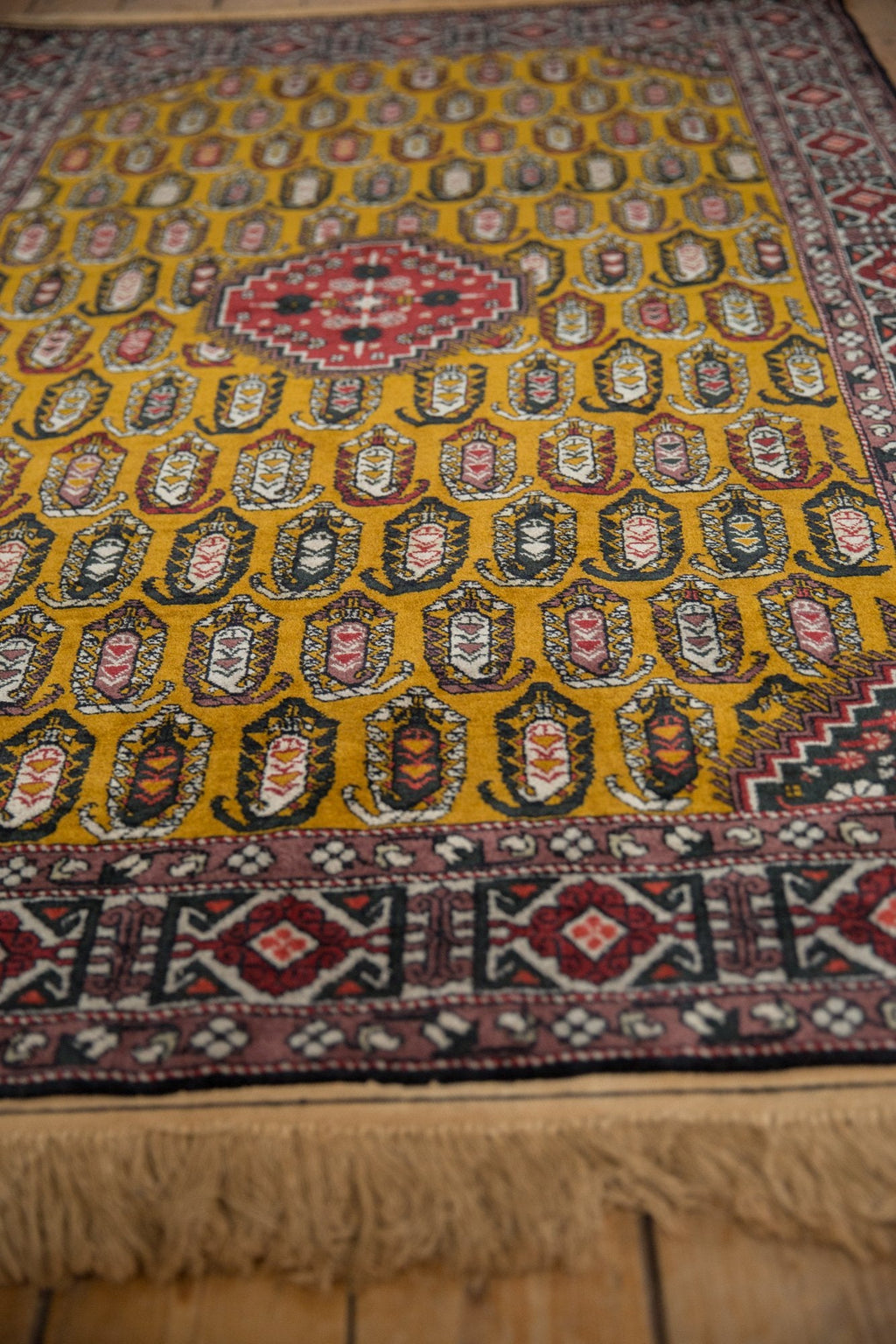 4x6.5 Vintage Romanian Shirvan Design Rug