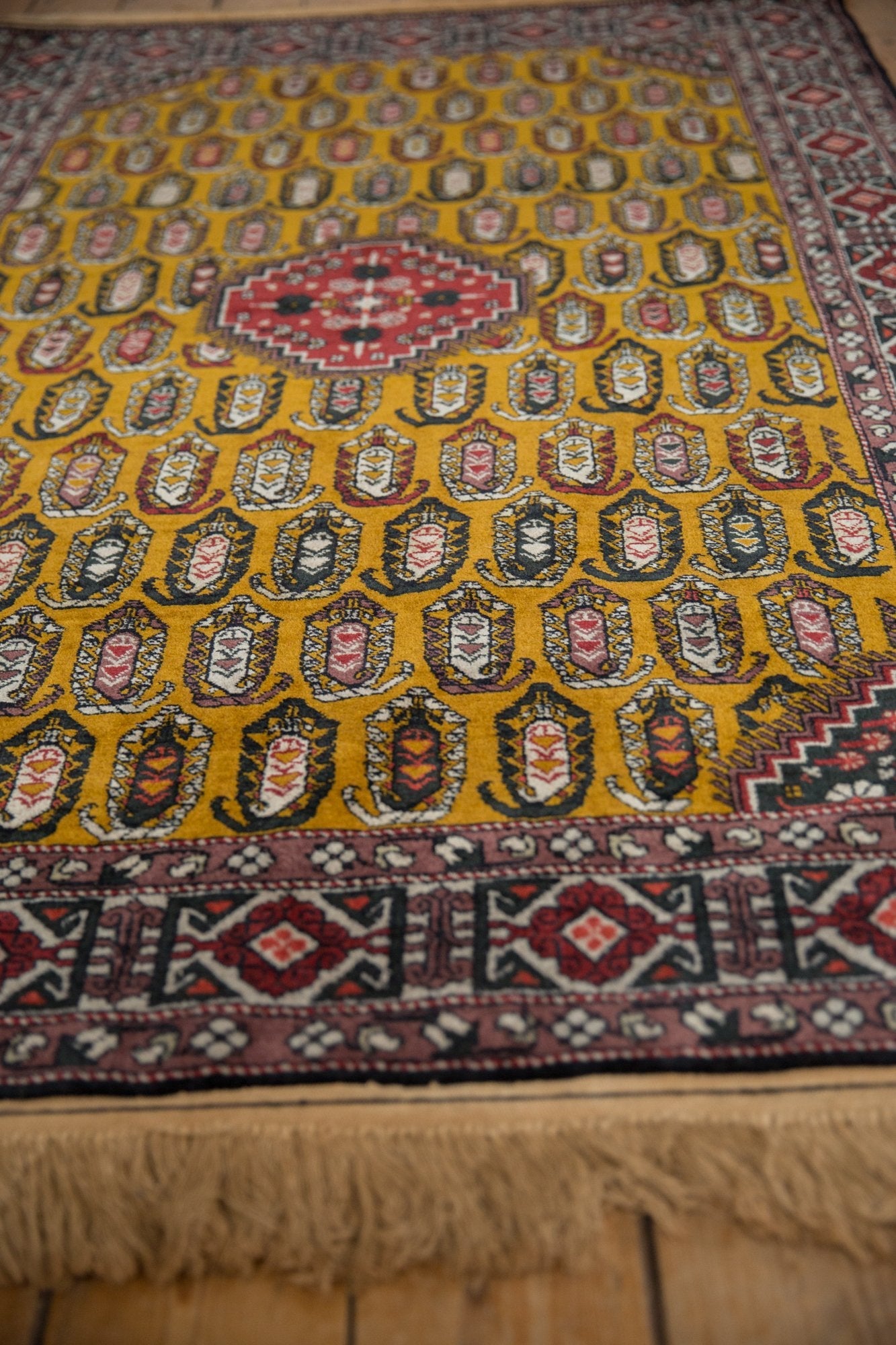4x6.5 Vintage Romanian Shirvan Design Rug