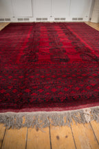 9x12.5 Vintage Afghani Ersari Design Carpet