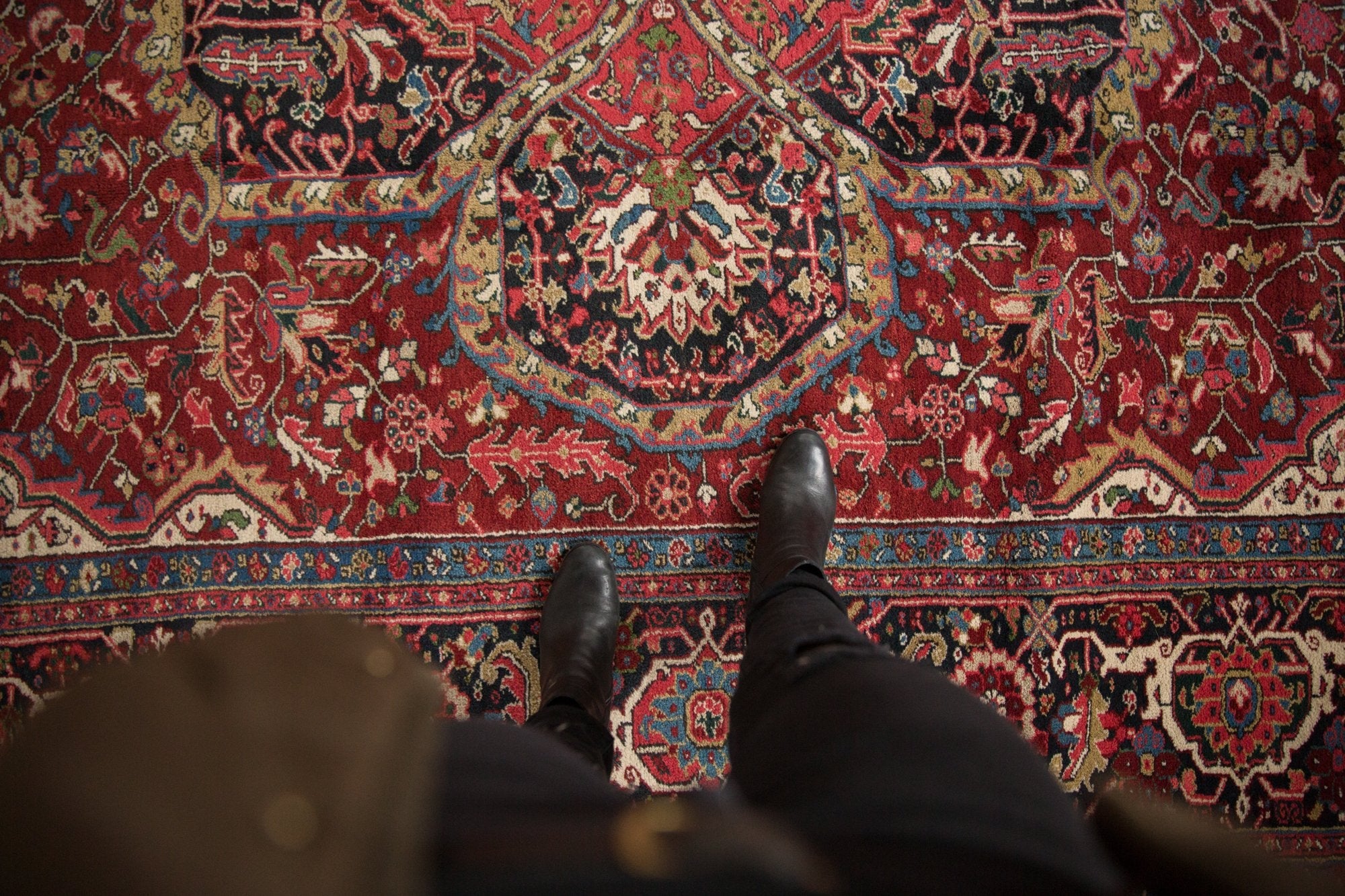 9.5x13 Vintage Ahar Carpet