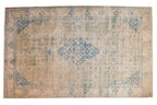 9x14.5 Vintage Distressed Bulgarian Herati Design Carpet