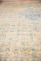 9x14.5 Vintage Distressed Bulgarian Herati Design Carpet