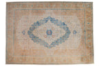 10x14 Vintage Distressed Bulgarian Herati Design Carpet
