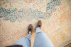 10x14 Vintage Distressed Bulgarian Herati Design Carpet