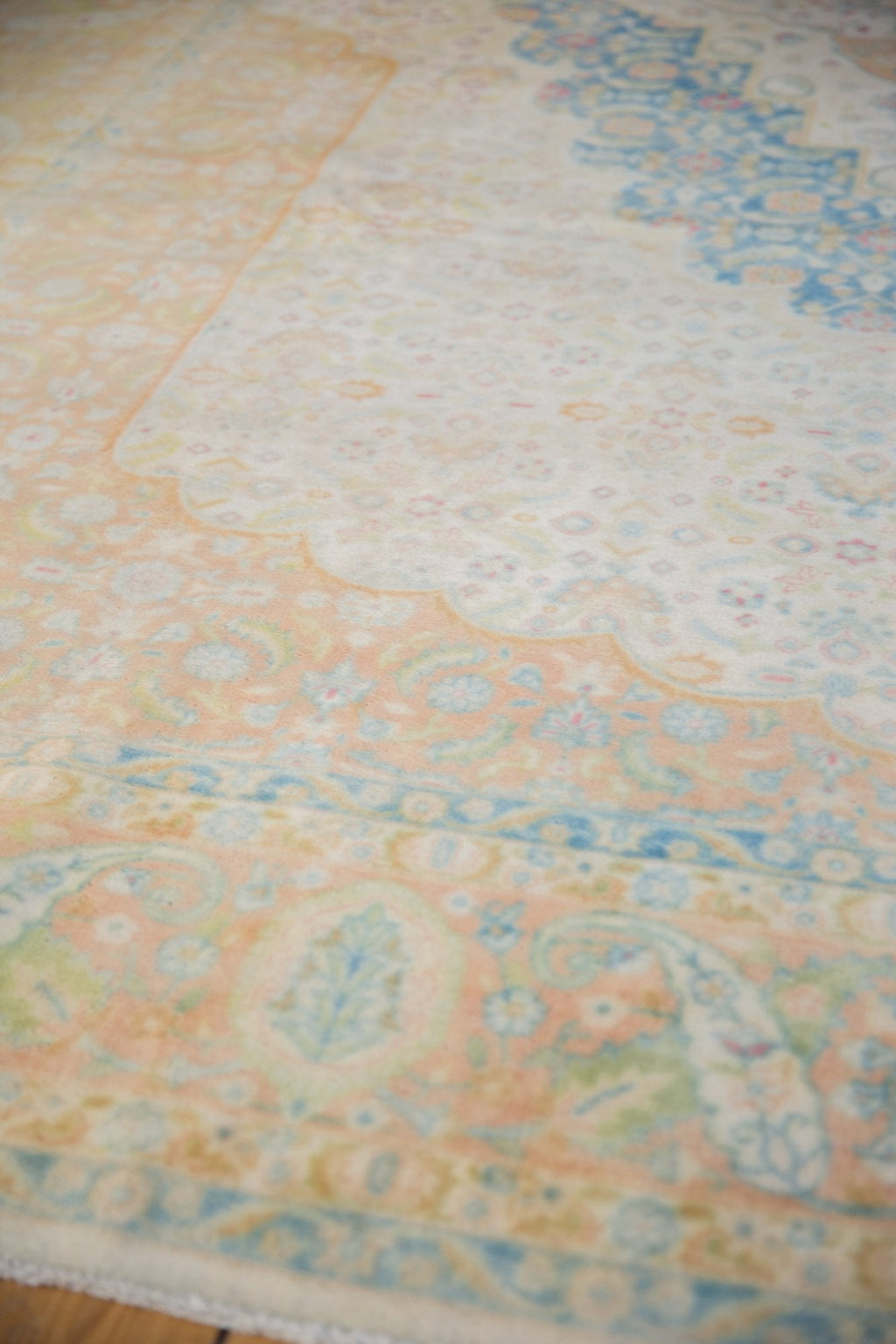10x14 Vintage Distressed Bulgarian Herati Design Carpet