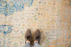 10x14 Vintage Distressed Bulgarian Herati Design Carpet