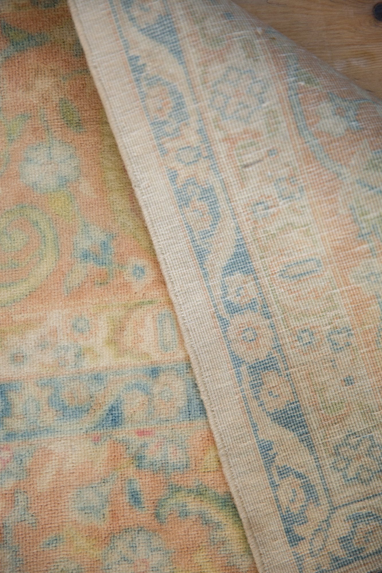 10x14 Vintage Distressed Bulgarian Herati Design Carpet