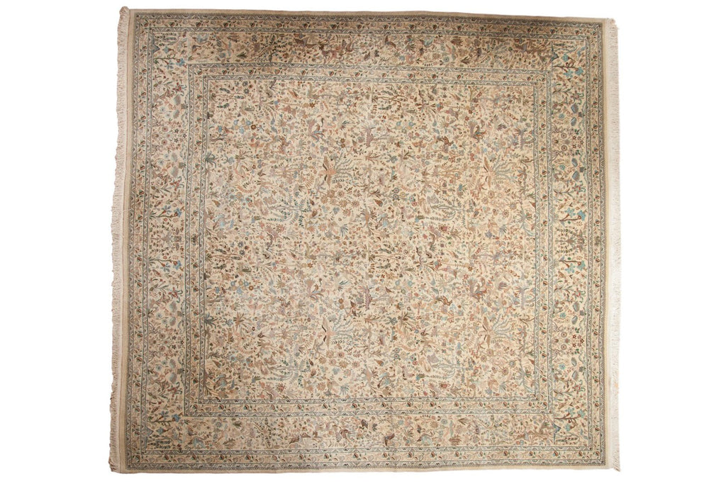 11x11.5 Vintage Tabriz Square Carpet