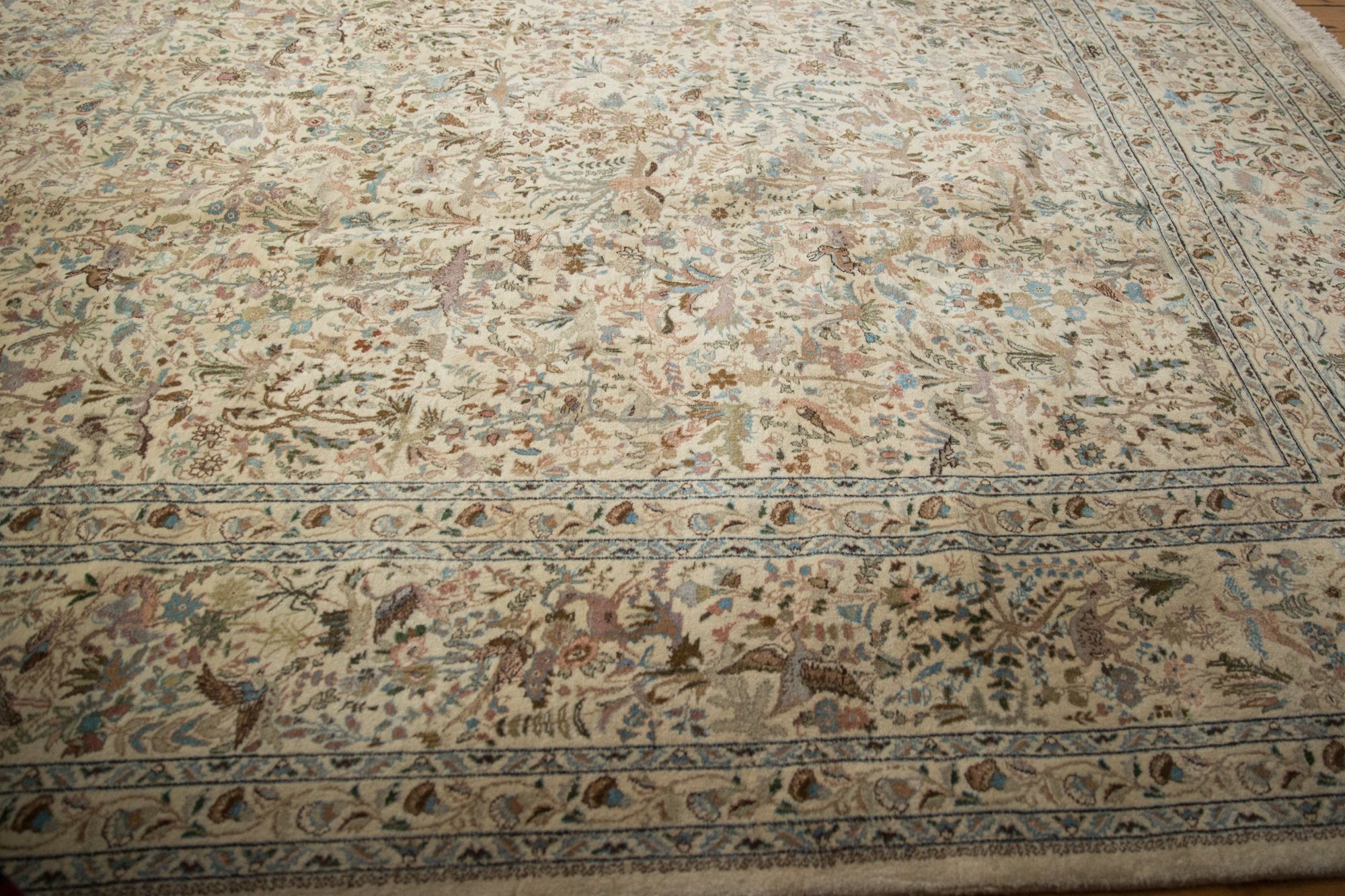 11x11.5 Vintage Tabriz Square Carpet