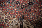 11.5x12.5 Vintage Heriz Square Carpet