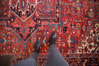11x14.5 Vintage Heriz Carpet