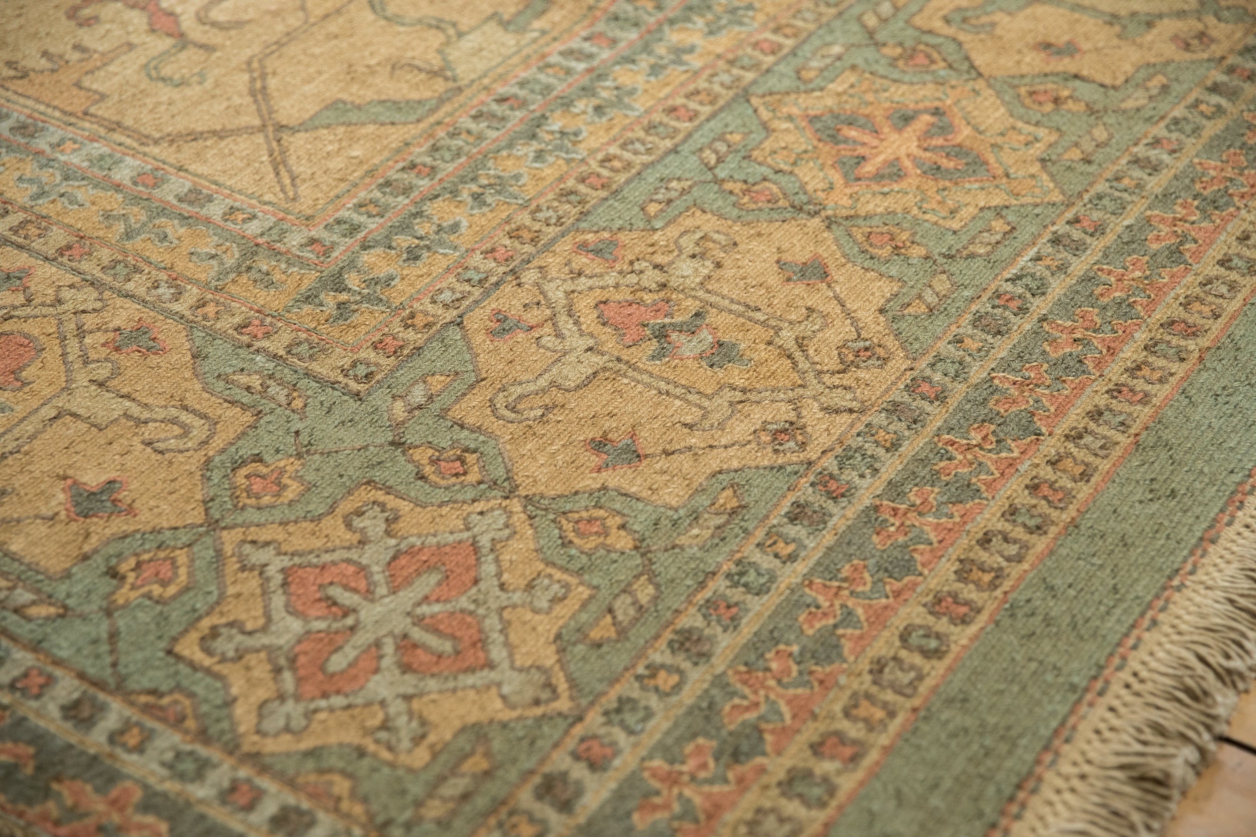 10x13.5 New Tea Washed Indian Soumac Design Carpet