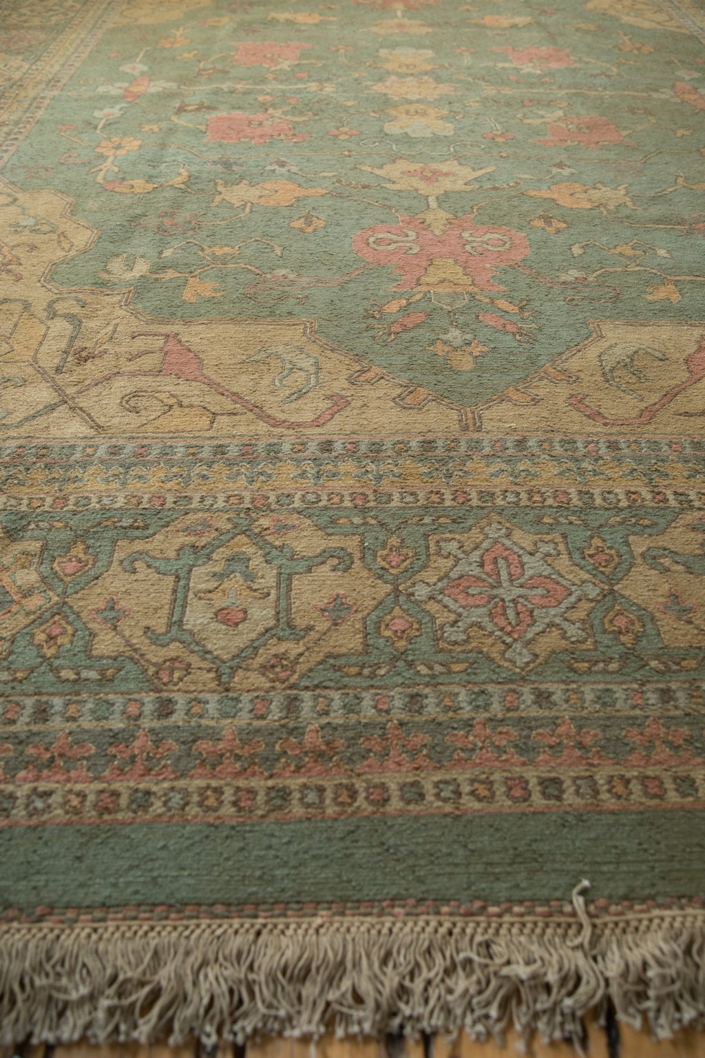 10x13.5 New Tea Washed Indian Soumac Design Carpet