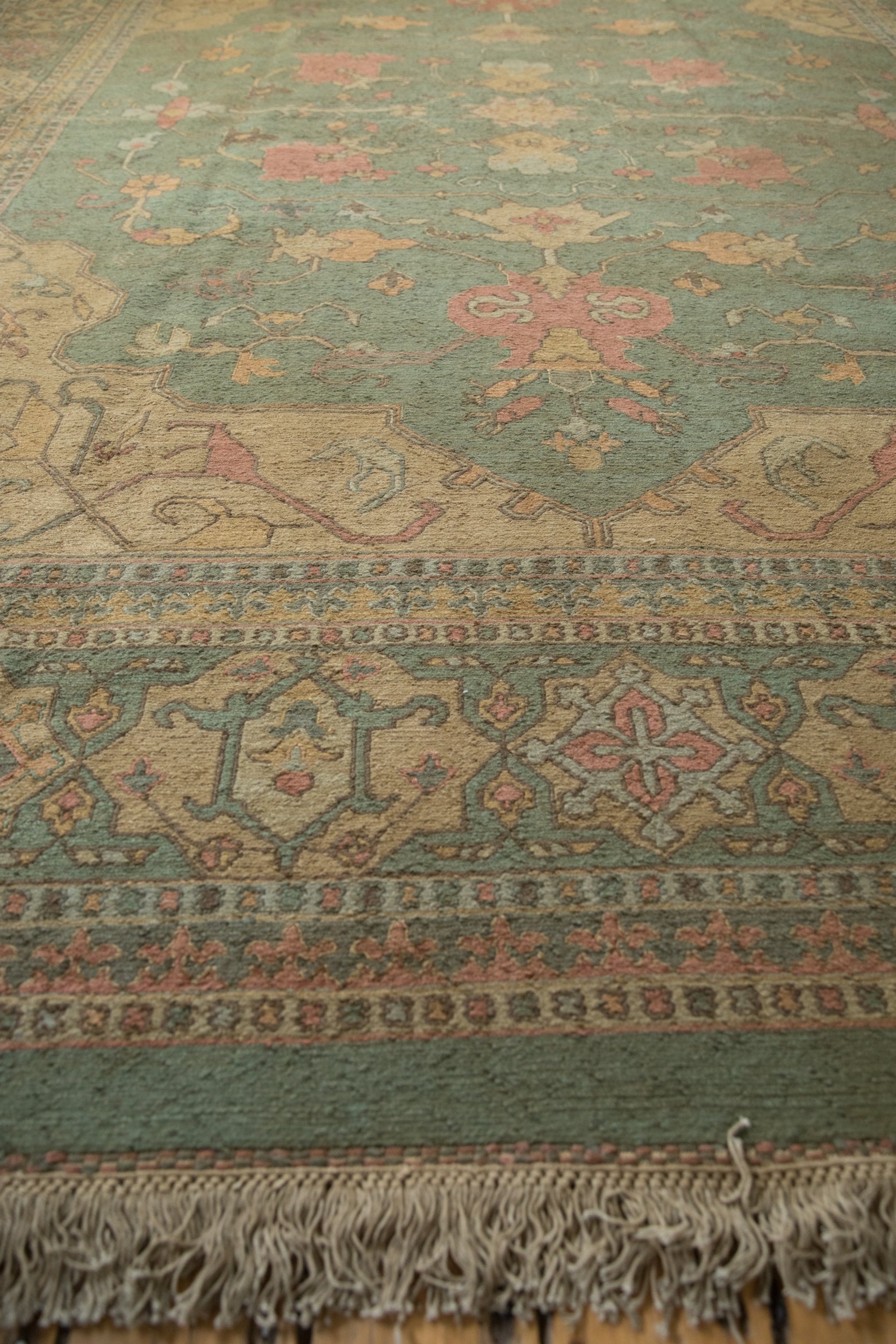 10x13.5 New Tea Washed Indian Soumac Design Carpet
