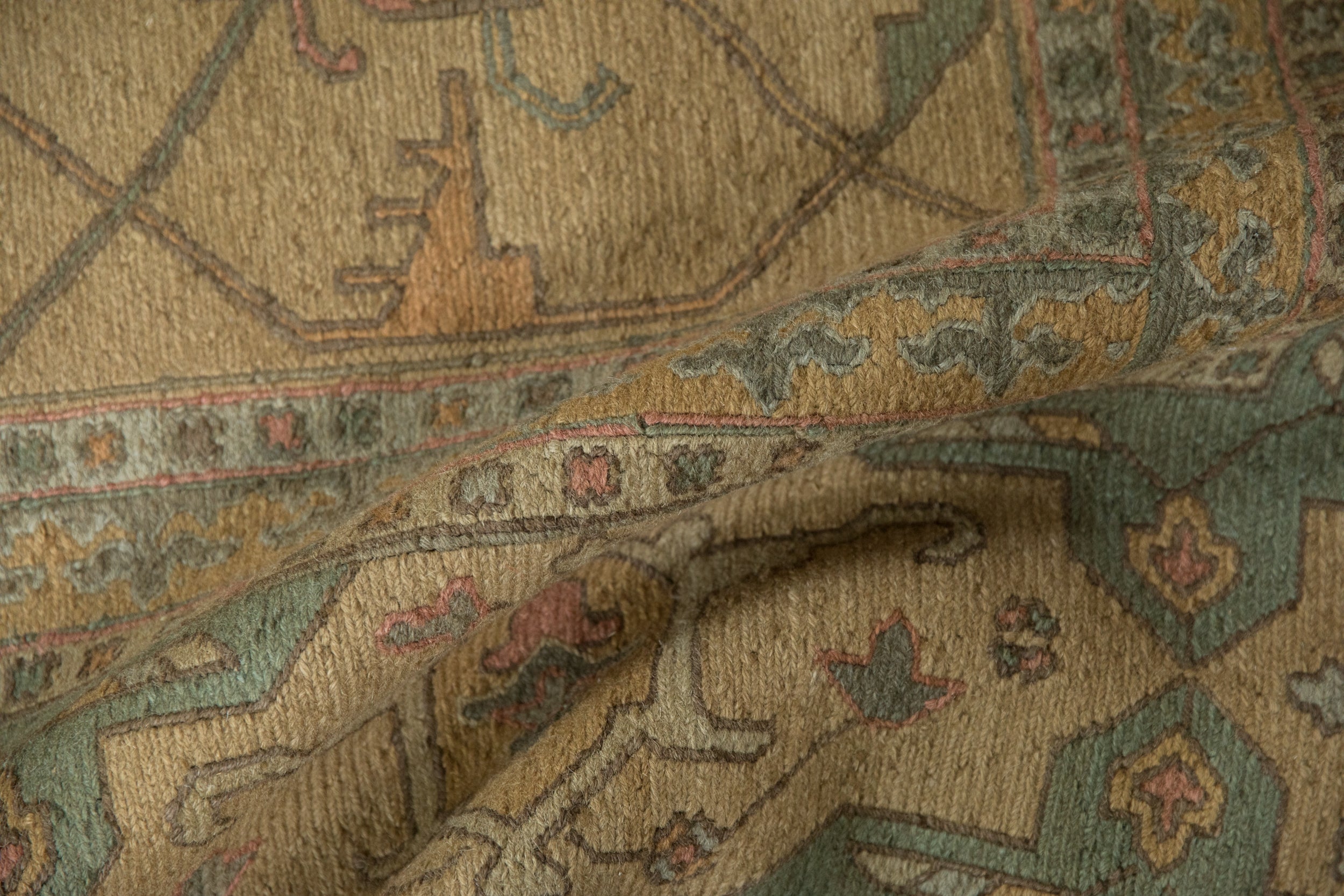 10x13.5 New Tea Washed Indian Soumac Design Carpet