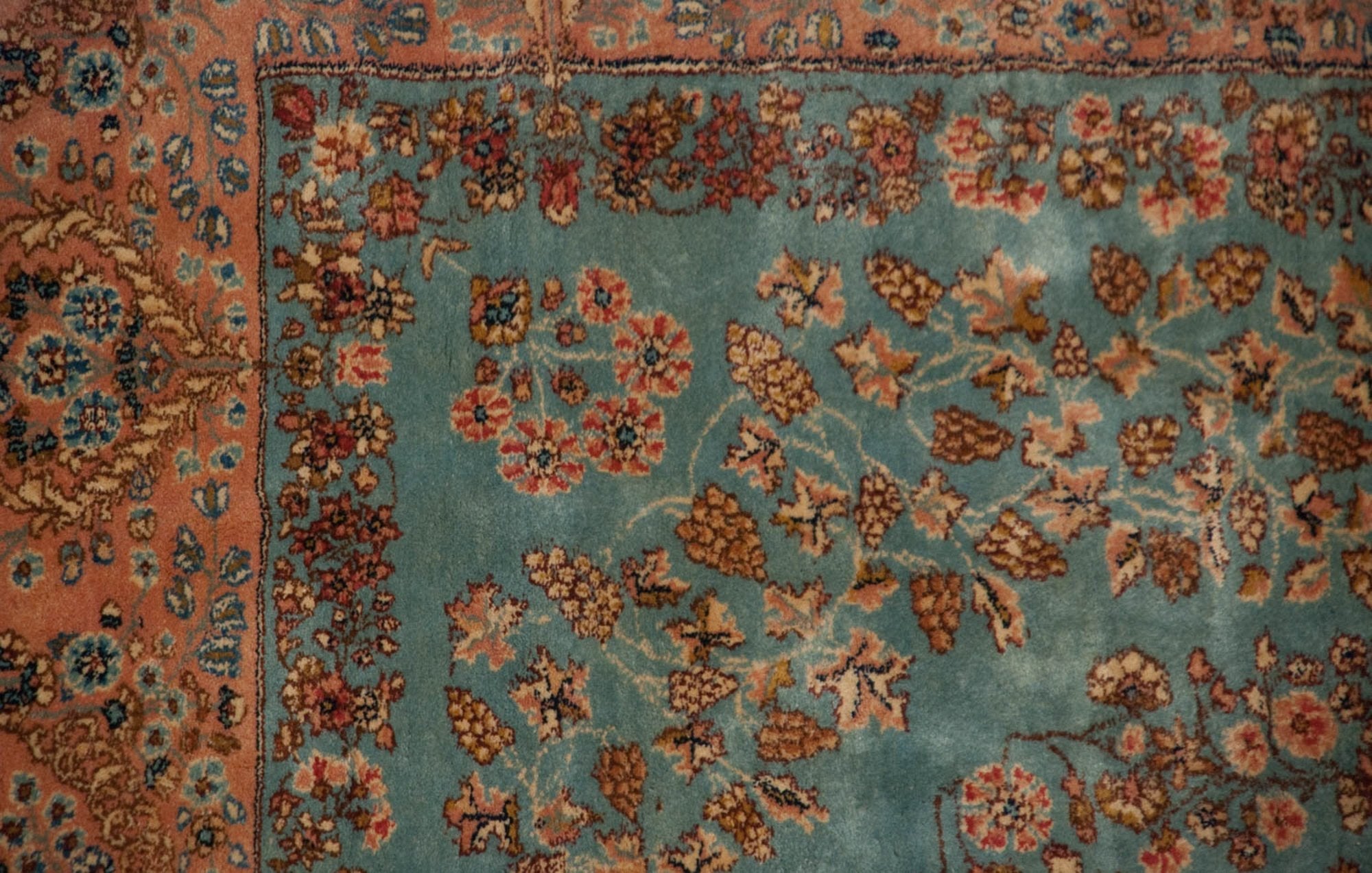 13.5x16 Vintage Fine Kerman Carpet