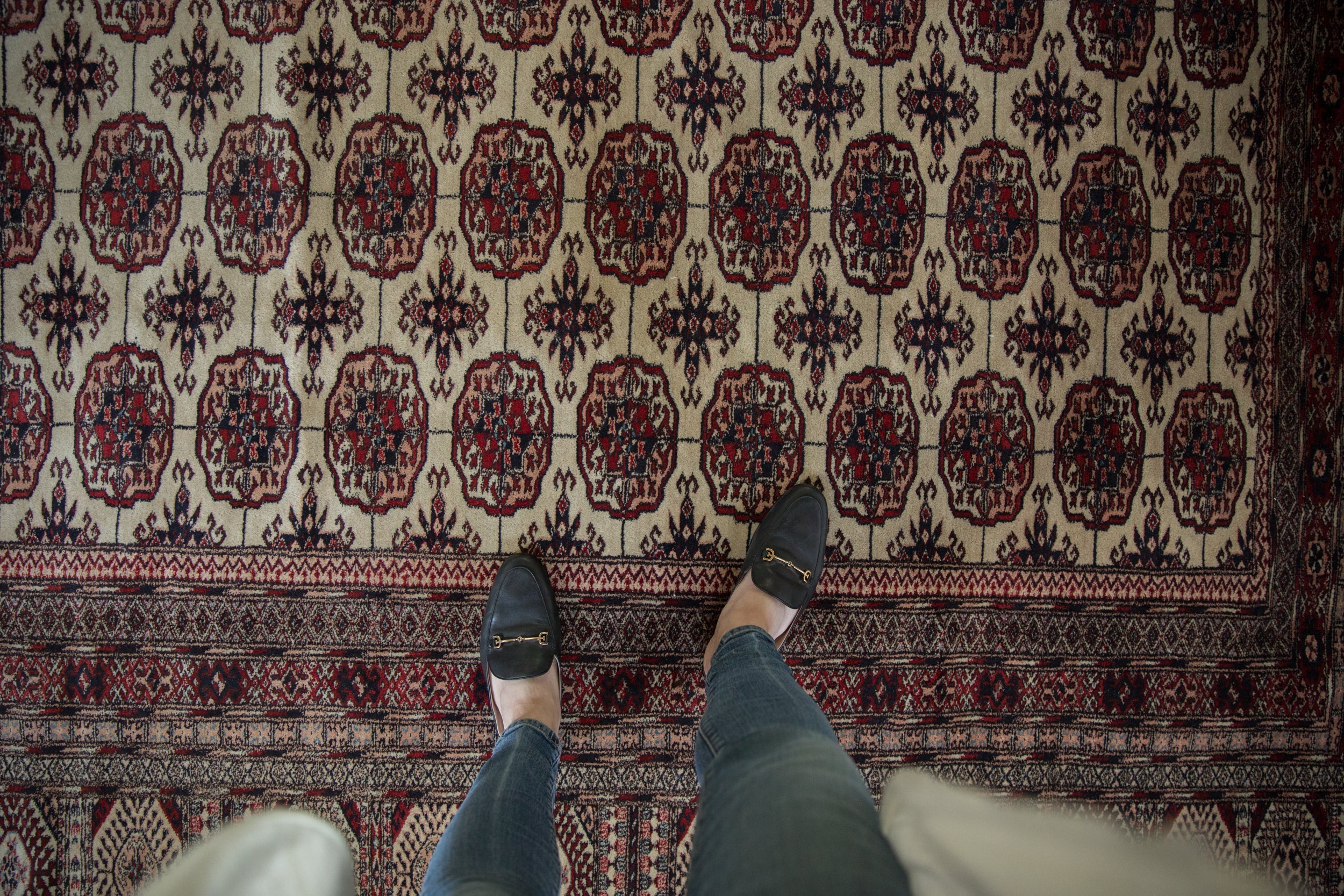 12.5x12.5 Vintage Fine Pakistani Bokhara Design Square Carpet