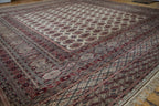 12.5x12.5 Vintage Fine Pakistani Bokhara Design Square Carpet