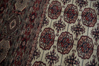 12.5x12.5 Vintage Fine Pakistani Bokhara Design Square Carpet