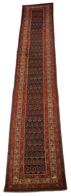 3.5x20.5 Vintage Hamadan Rug Runner