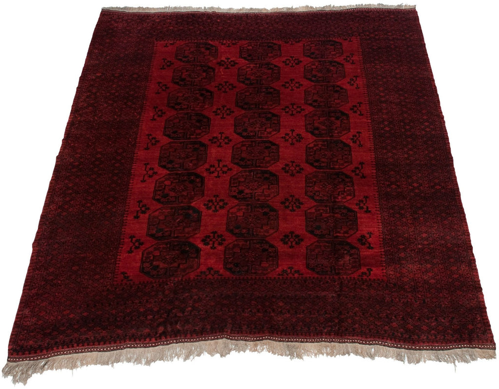 11.5x14 Vintage Afghani Ersari Design Carpet