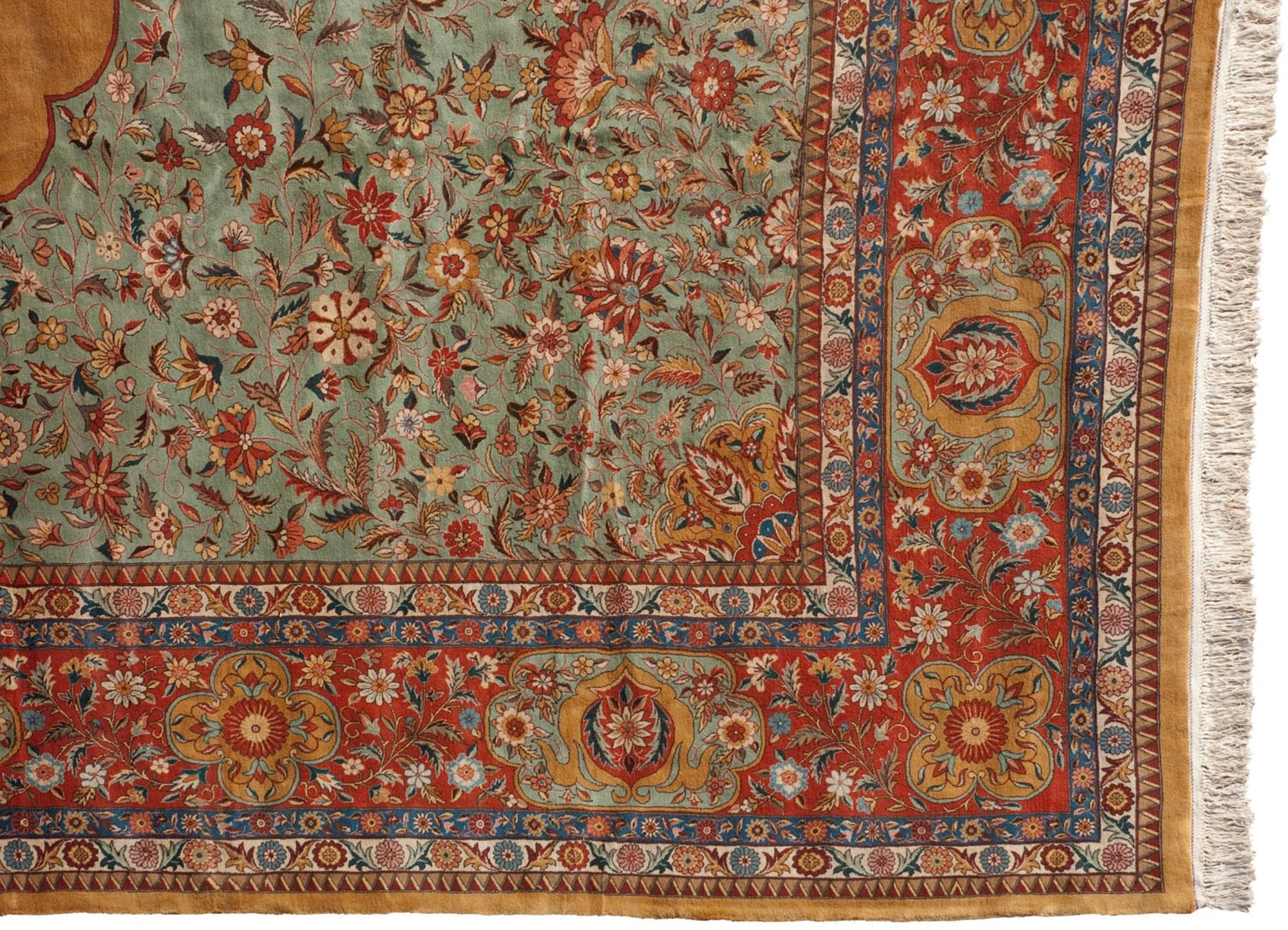 16x22 Vintage Tabriz Design Carpet