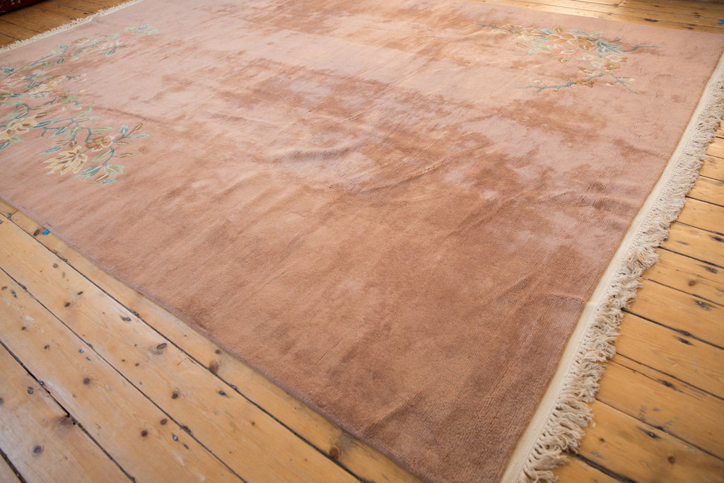 RESERVED 8.5x12 Vintage Japanese Art Deco Design Carpet