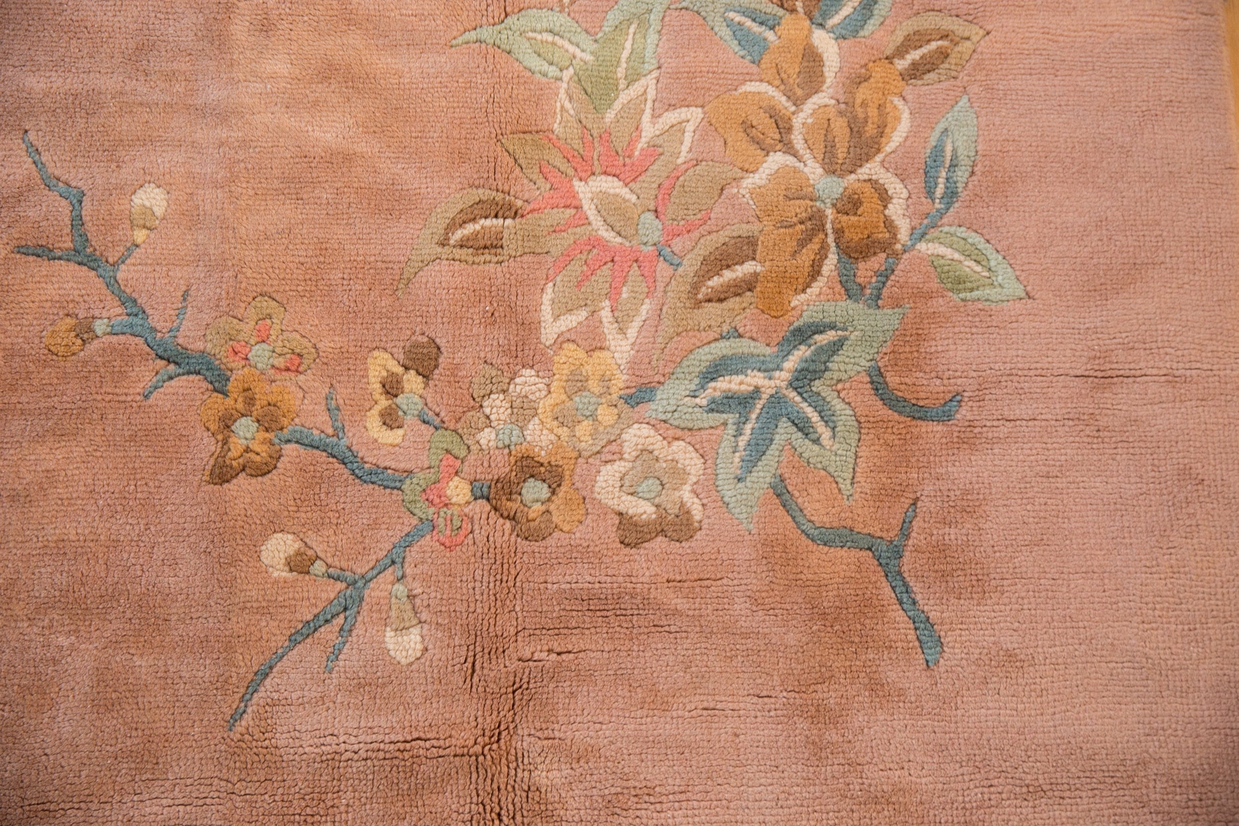 RESERVED 8.5x12 Vintage Japanese Art Deco Design Carpet