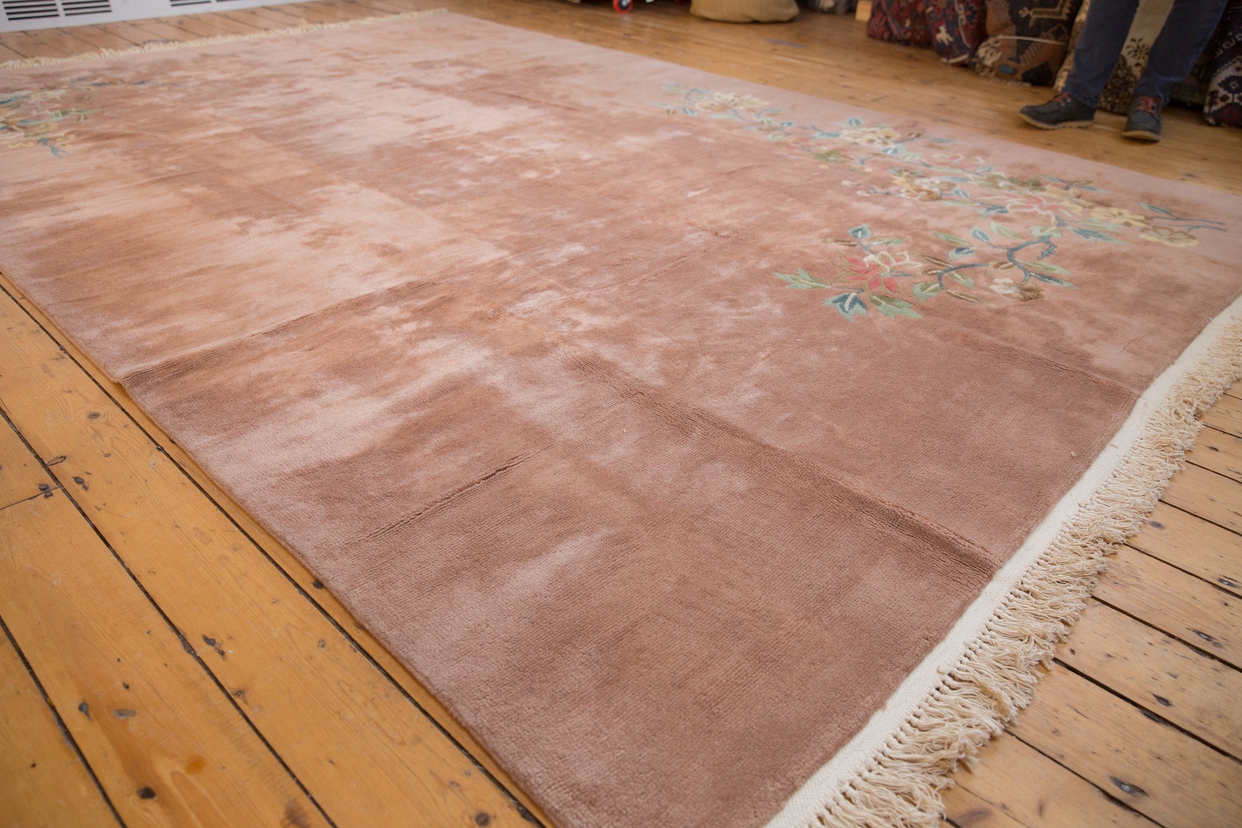 RESERVED 8.5x12 Vintage Japanese Art Deco Design Carpet