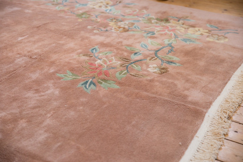 RESERVED 8.5x12 Vintage Japanese Art Deco Design Carpet
