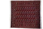 6x6.5 Vintage Fine Pakistani Bokhara Design Square Carpet