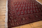 6x6.5 Vintage Fine Pakistani Bokhara Design Square Carpet