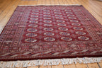 6x6.5 Vintage Fine Pakistani Bokhara Design Square Carpet
