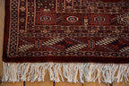 6x6.5 Vintage Fine Pakistani Bokhara Design Square Carpet