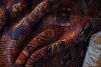 6.5x6.5 Vintage Fine Pakistani Bokhara Design Square Carpet