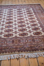 6.5x7 Vintage Fine Pakistani Bokhara Design Square Carpet