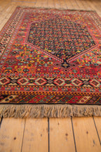 5x8 Vintage Indian Afshar Design Carpet