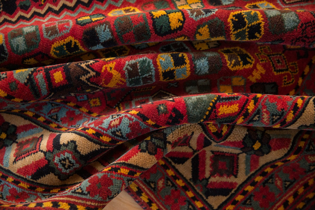 5x8 Vintage Indian Afshar Design Carpet