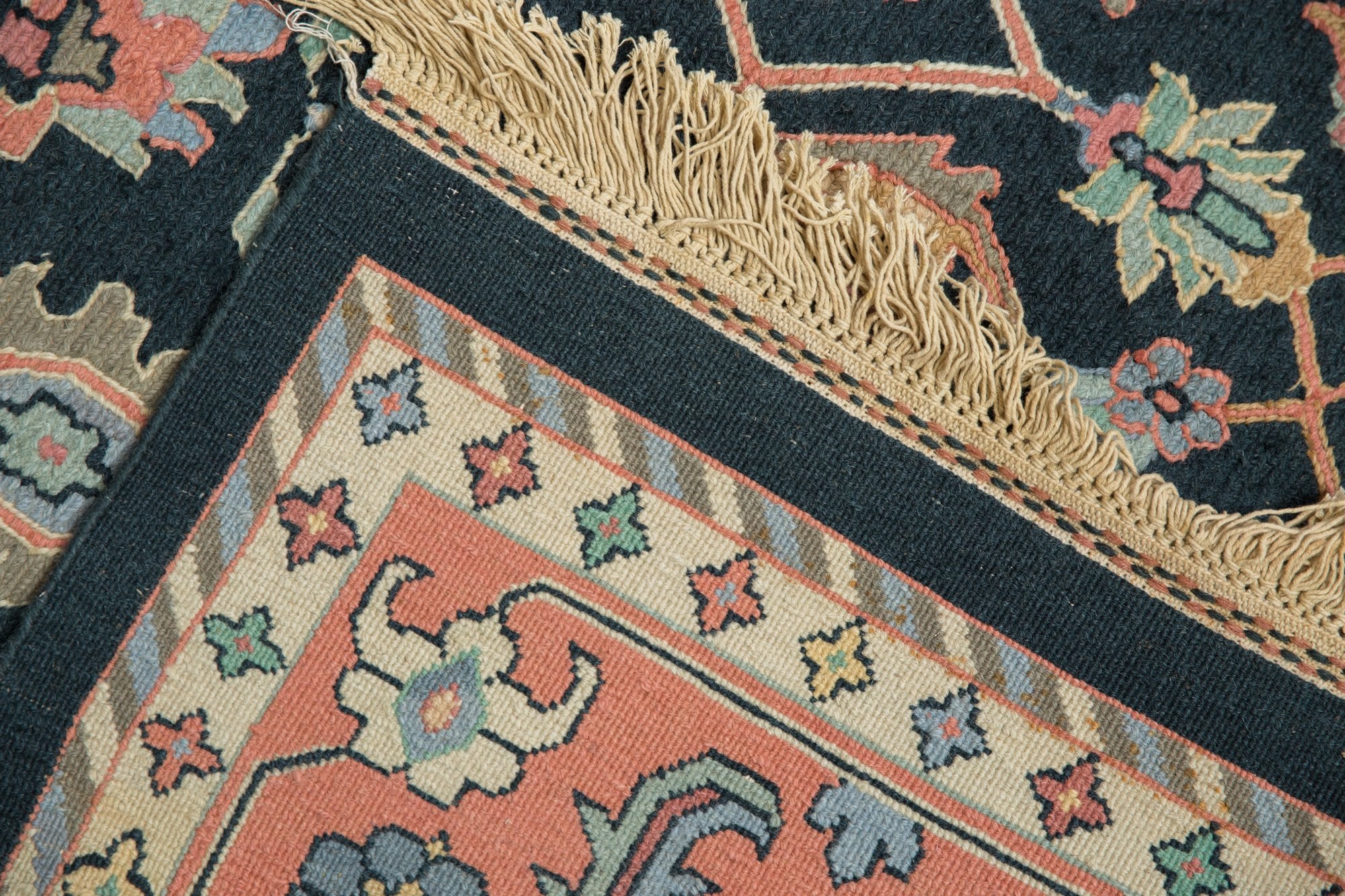 9x12 Vintage Serapi Indian Soumac Design Carpet
