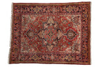 5x6 Vintage Heriz Square Rug