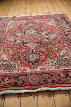 5x6 Vintage Heriz Square Rug