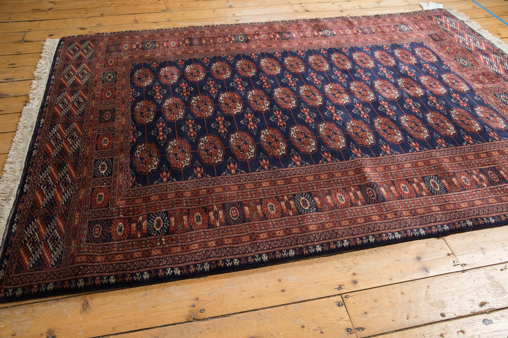 5.5x8 Vintage Fine Pakistani Bokhara Design Carpet