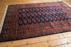 5.5x8 Vintage Fine Pakistani Bokhara Design Carpet