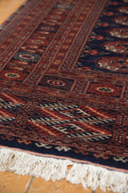 5.5x8 Vintage Fine Pakistani Bokhara Design Carpet