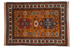 5.5x7.5 Vintage Siberian Kazak Design Carpet